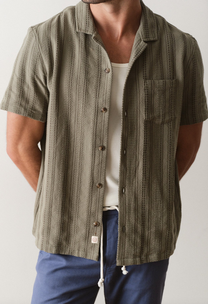 Dobby Resort Shirt - Olive