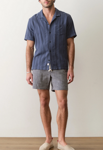 Dobby Resort Shirt - Navy