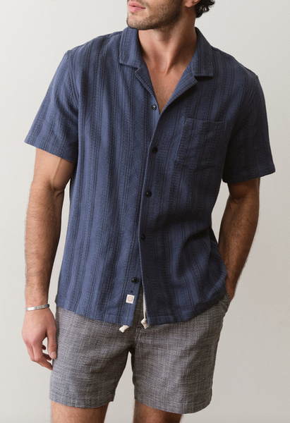 Dobby Resort Shirt - Navy