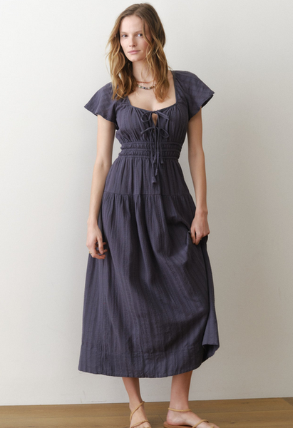 Skye Midi Dress - Inidigo