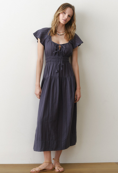 Skye Midi Dress - Inidigo