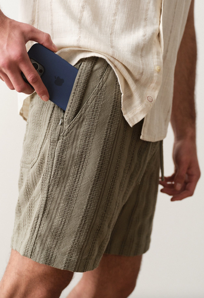 Saturday Dobby Short 6" - Olive