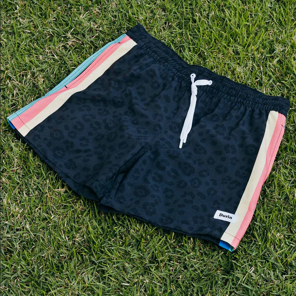 Leopard Swim Short - Black