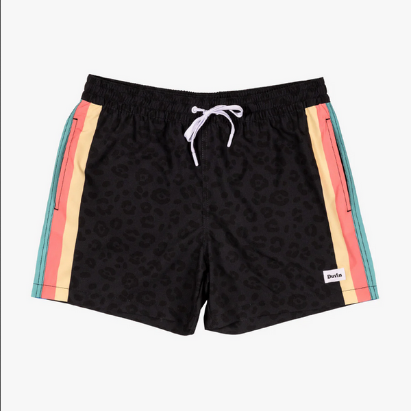 Leopard Swim Short - Black