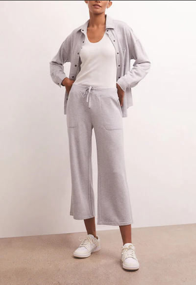 Jet Set Modal Fleece Pant - Heather Grey