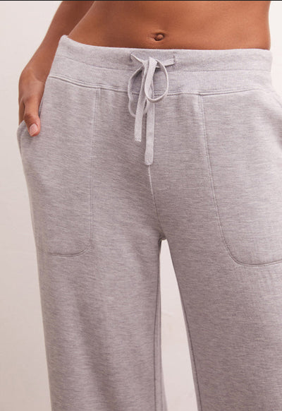 Jet Set Modal Fleece Pant - Heather Grey