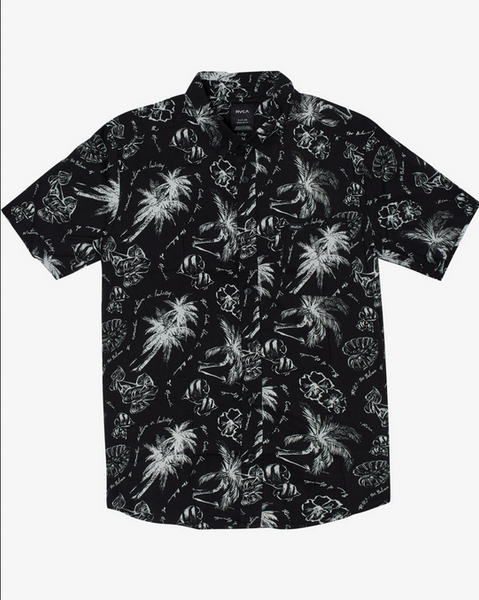 Tropic Winds Short Sleeve Shirt - Black