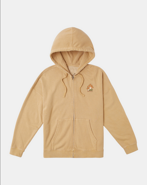 Fungi Zip-Up Hoodie - Straw