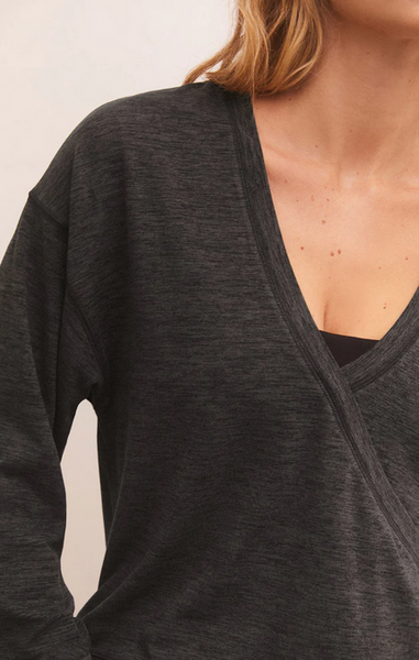 Ultra Soft Reversible Top - Heather Black