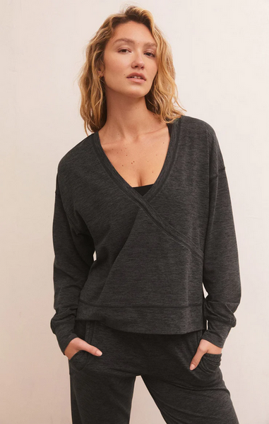 Ultra Soft Reversible Top - Heather Black