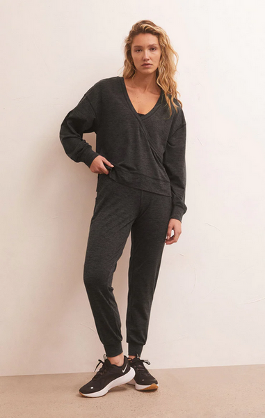 Ultra Soft Reversible Top - Heather Black