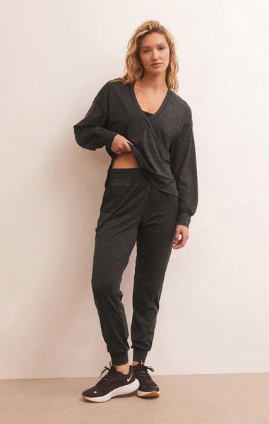 Ultra Soft Daytime Jogger - Heather Black