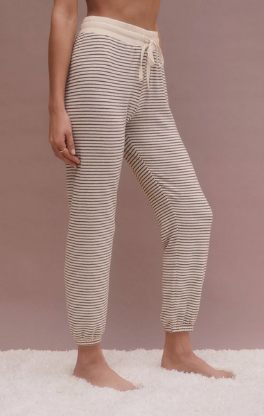 Lounge Stripe Jogger - Natural