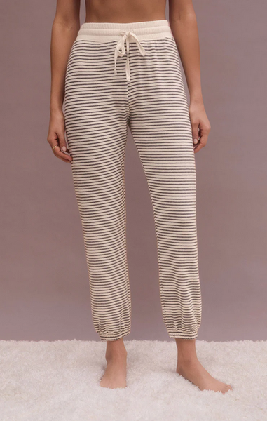 Lounge Stripe Jogger - Natural