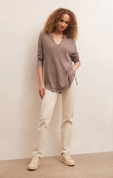 Driftwood Thermal L/S Top - Milk Shake
