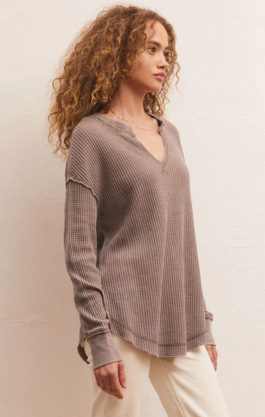 Driftwood Thermal L/S Top - Milk Shake