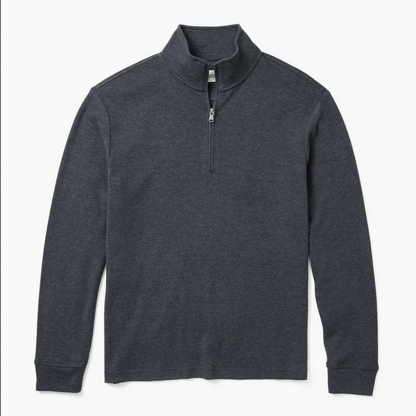 The Seawool Larchmont Quarter-Zip - Charcoal