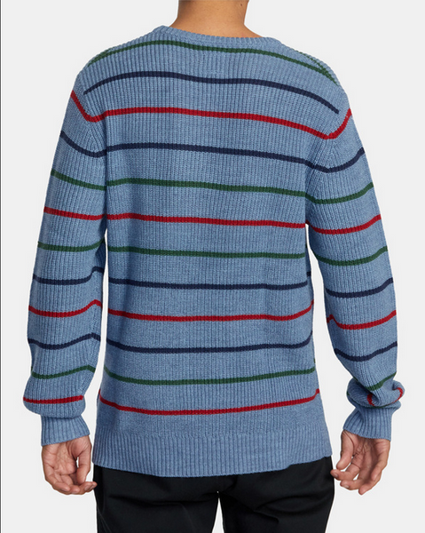 Yalla Stripe Sweater - Blue Heather