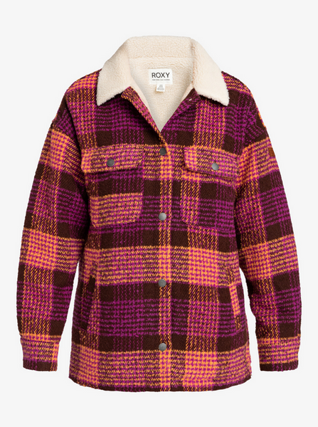 Passage Of Time Shirt Style Coat - Bitter Chocolate Hallo Plaid