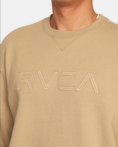 Big RVCA Stitched Sweatshirt - Khaki