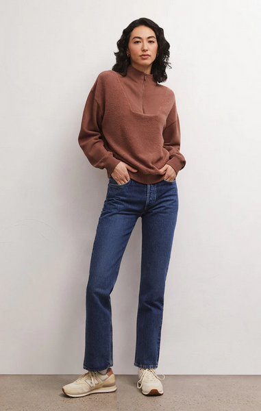 Sequoia Quarter Zip Fleece Sweatshirt - Tiger Eye