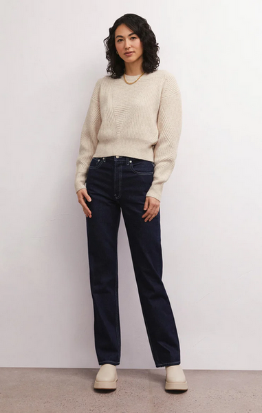 Alaska Rib Sweater - Light Oatmeal Heather