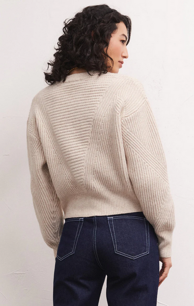 Alaska Rib Sweater - Light Oatmeal Heather