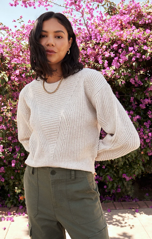 Alaska Rib Sweater - Light Oatmeal Heather