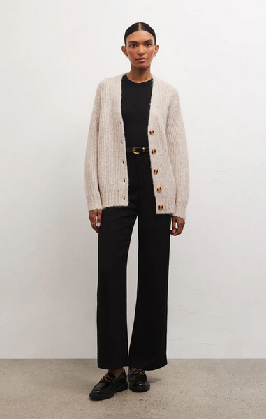 Josie Cardigan - Light Oatmeal Heather