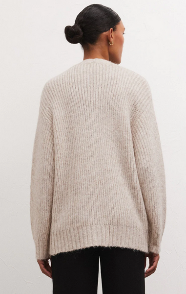 Josie Cardigan - Light Oatmeal Heather