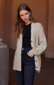 Josie Cardigan - Light Oatmeal Heather