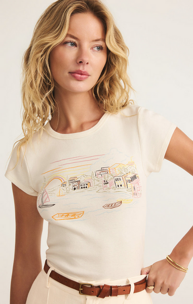 Village Cheeky Tee - Sea Salt