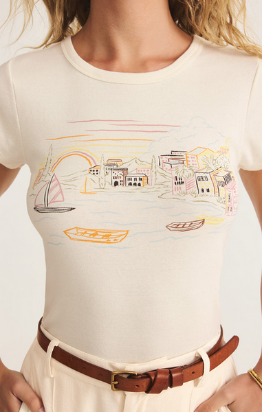 Village Cheeky Tee - Sea Salt