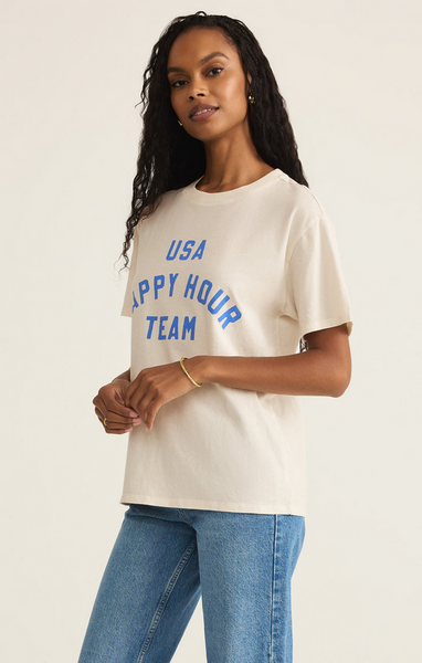 Team Happy Boyfriend Tee - Sea Salt