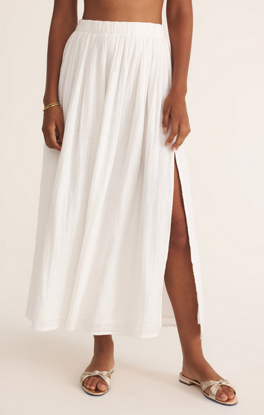 Reina Airy Gauze Skirt - White
