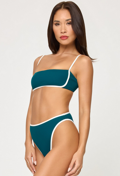 Nora Bottom Bitsy - Deep Teal Cream