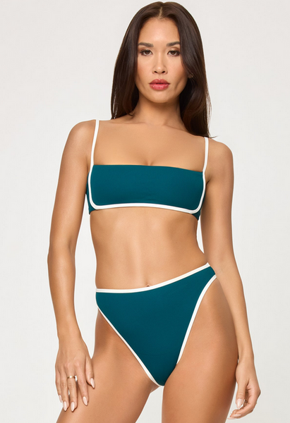 Nora Bottom Bitsy - Deep Teal Cream