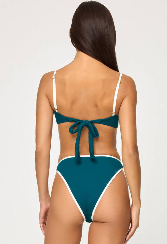 Nora Bottom Bitsy - Deep Teal Cream