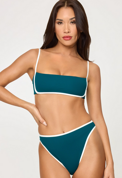 Nora Bottom Bitsy - Deep Teal Cream
