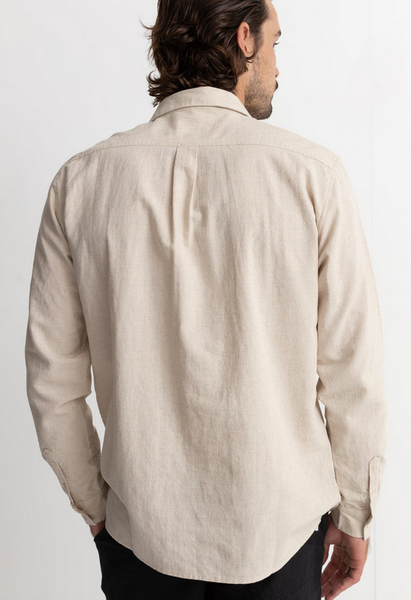 Classic Linen Ls Shirt - Sand