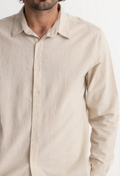 Classic Linen Ls Shirt - Sand