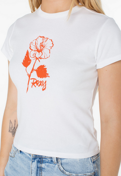 Sunny Days 90's Baby Tee - Bright White Sunny Days