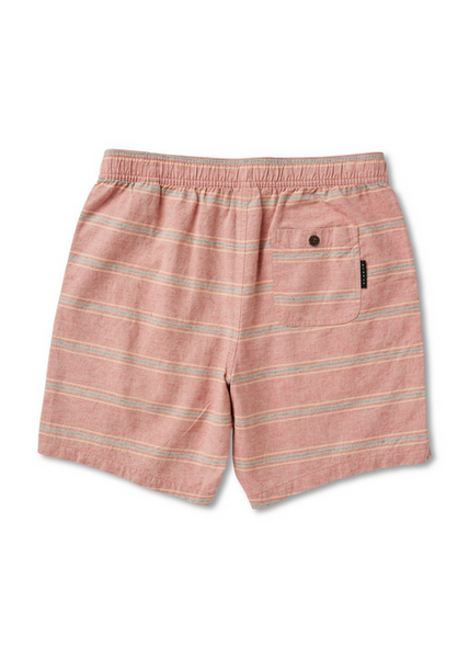 J. Linen Stripe Elastic Eco 18" Walkshort - Gums