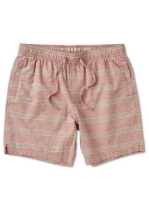 J. Linen Stripe Elastic Eco 18" Walkshort - Gums