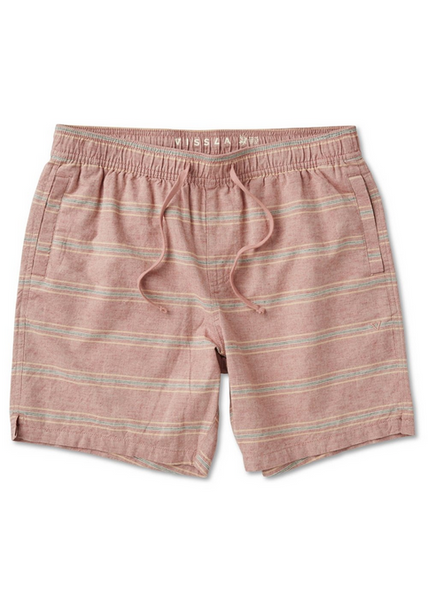 J. Linen Stripe Elastic Eco 18" Walkshort - Gums
