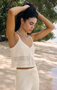 Tay Crochet Tank - Sea Salt