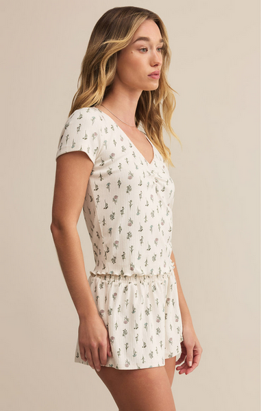 Montana Floral Top - Crystal