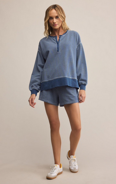 Hunter Striped Short - Vintage Indigo