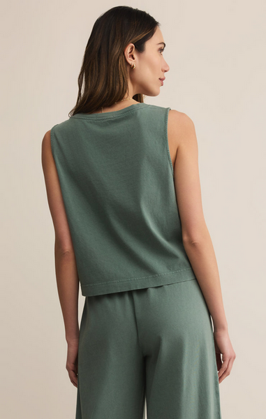 Sloane V-Neck Top - Hunter Green