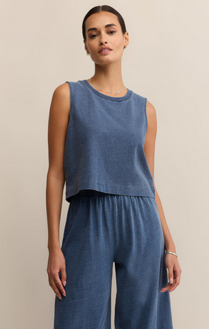 Sloane Jersey Denim Muscle - Vintage Indigo